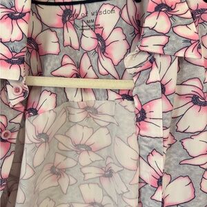 House of Wisdom Men's Pink Floral Casual Button Down Shirt